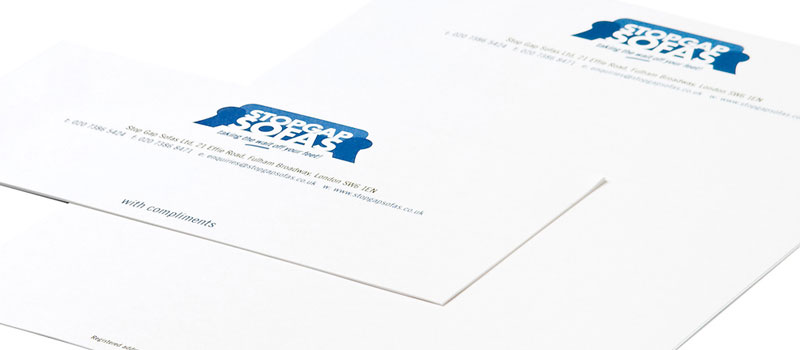 Home furnishing rental company stationery design