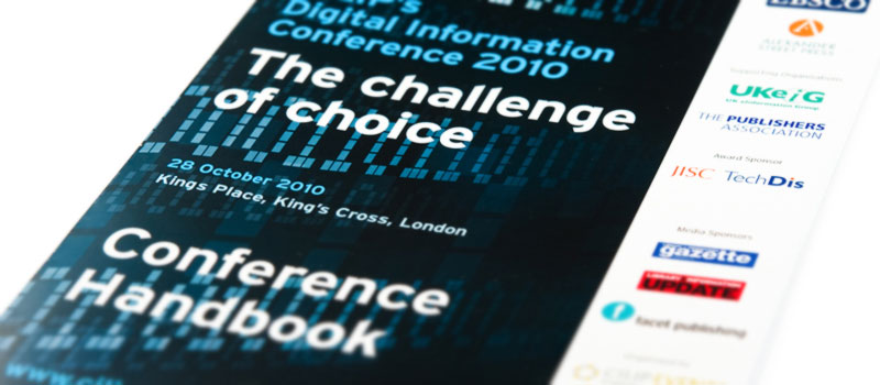 Brochure design for digital information conference