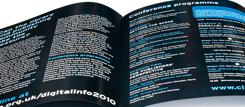 Brochure design for digital information conference