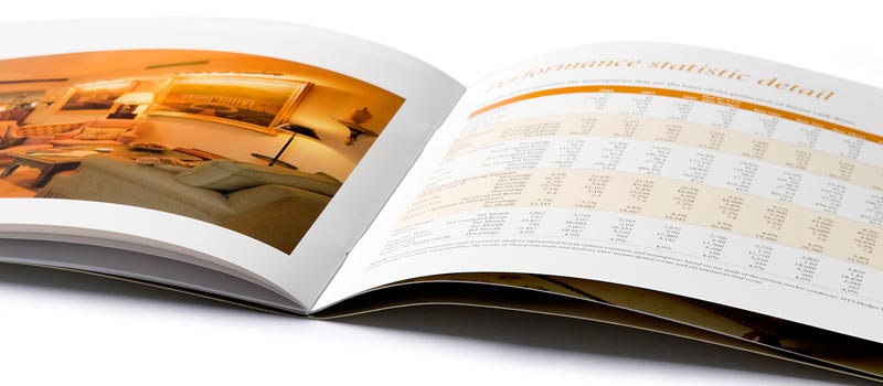 Pages from a hotel sales brochure