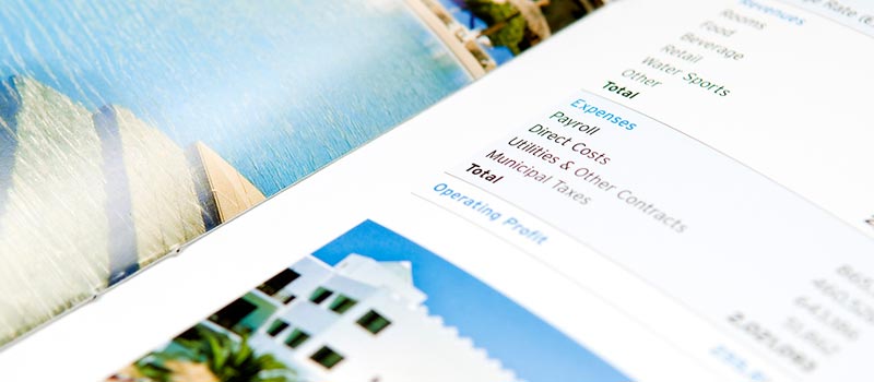 Detail from a european hotel sales brochure
