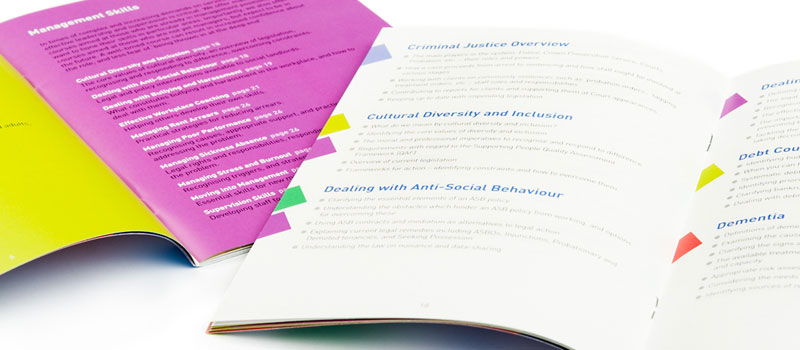Directory of courses for a training company